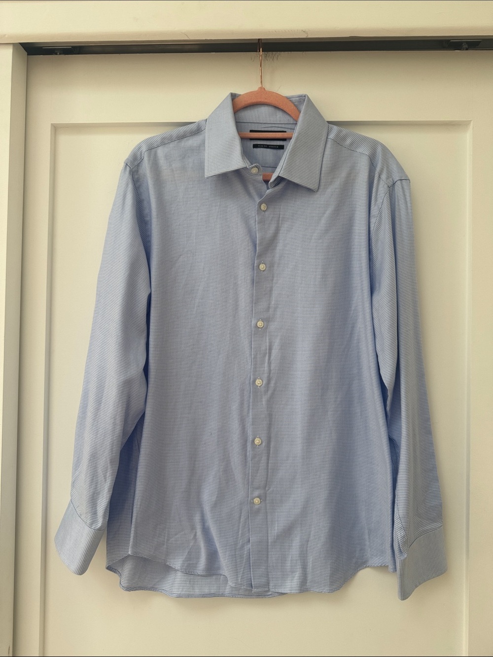 Bloomingdale's Light Blue Men's Dress Shirt - Button Front